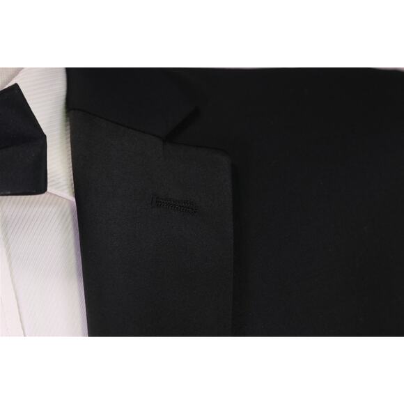 Calvin Klein Black Formal Tuxedo 2-Btn Wool Modern Fit Suit 42L - Picture 5 of 10